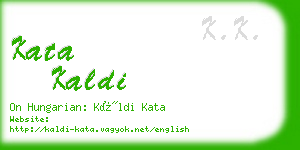 kata kaldi business card